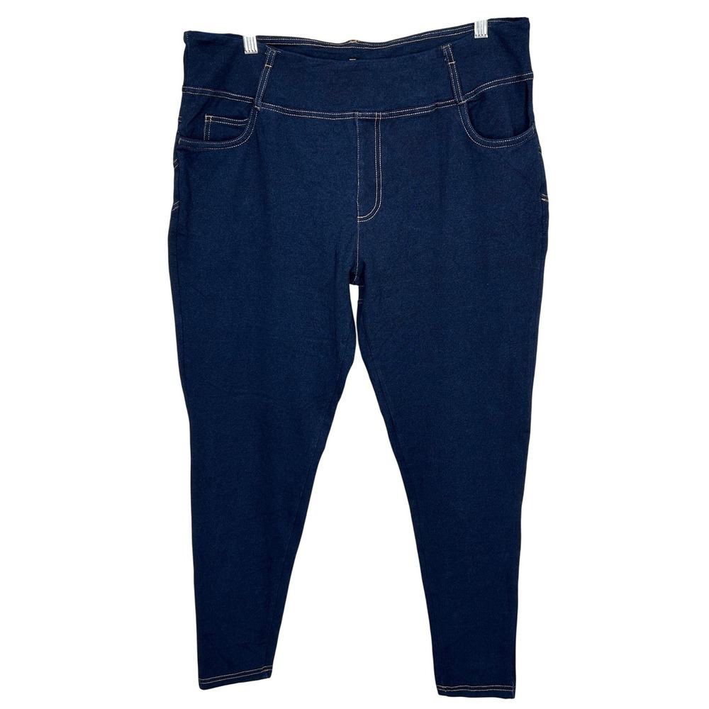 Kohl's Dark Blue Jeggings Back Accent Stitching Front Pockets Womens Size XL NWT